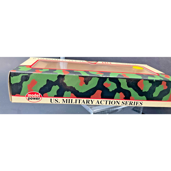 Model Power Military HO Railroad Flat Train Car Search Light w/knuckle couplers - Picture 10 of 14